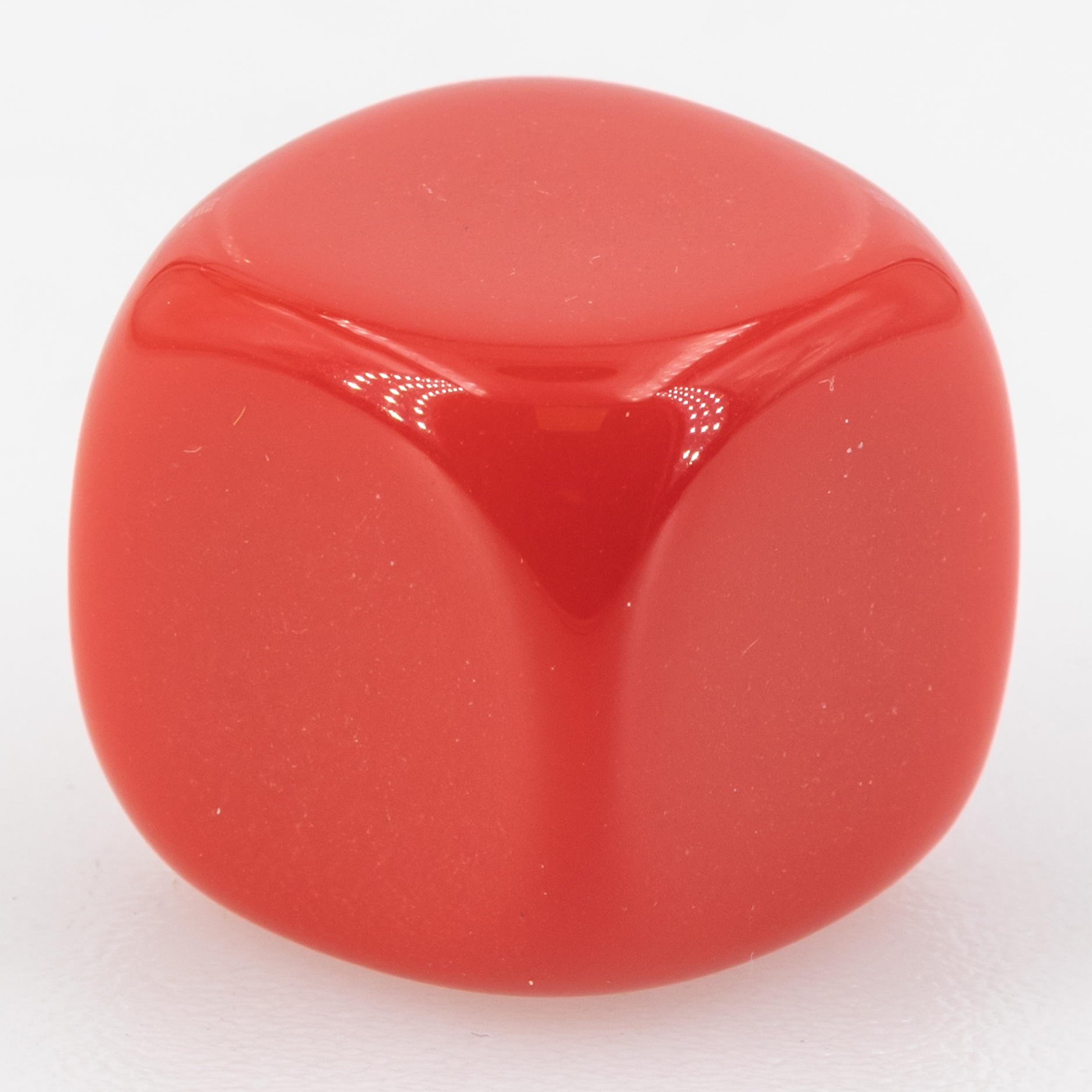 16mm Blanko Würfel in rot transparent Transparent