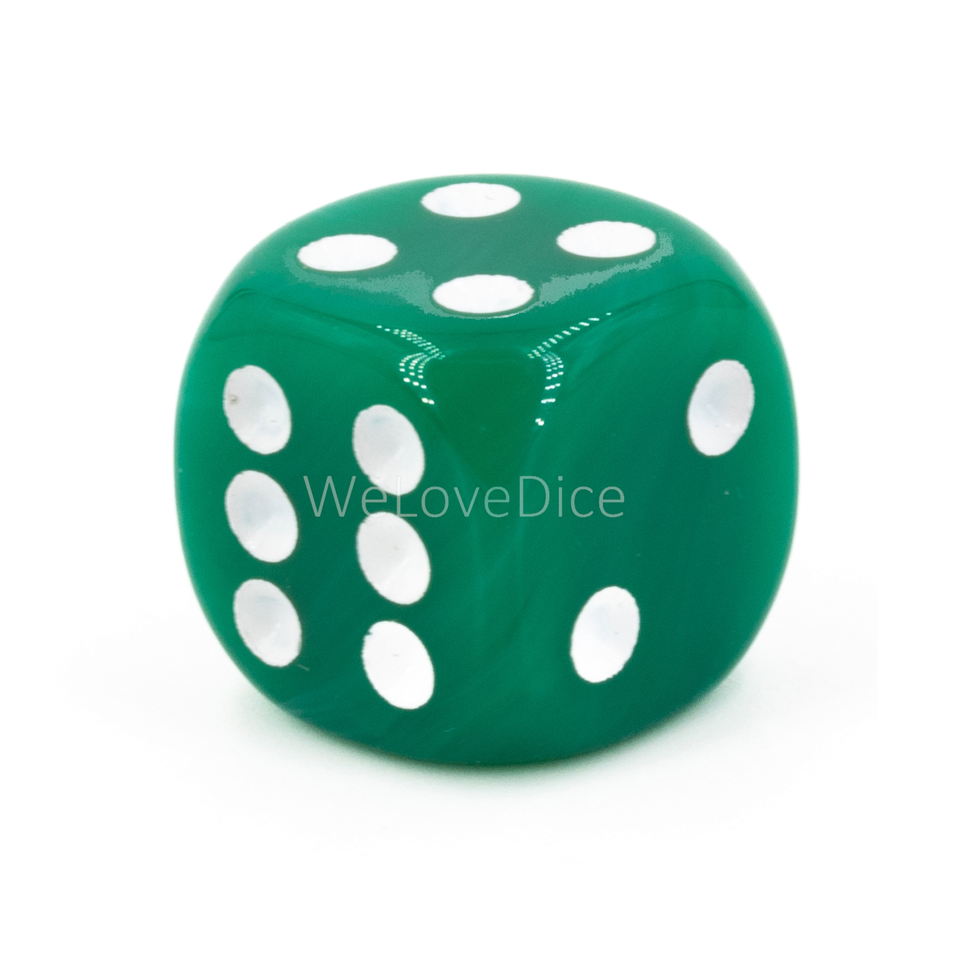 18mm Würfel in grün / weiß Marmor