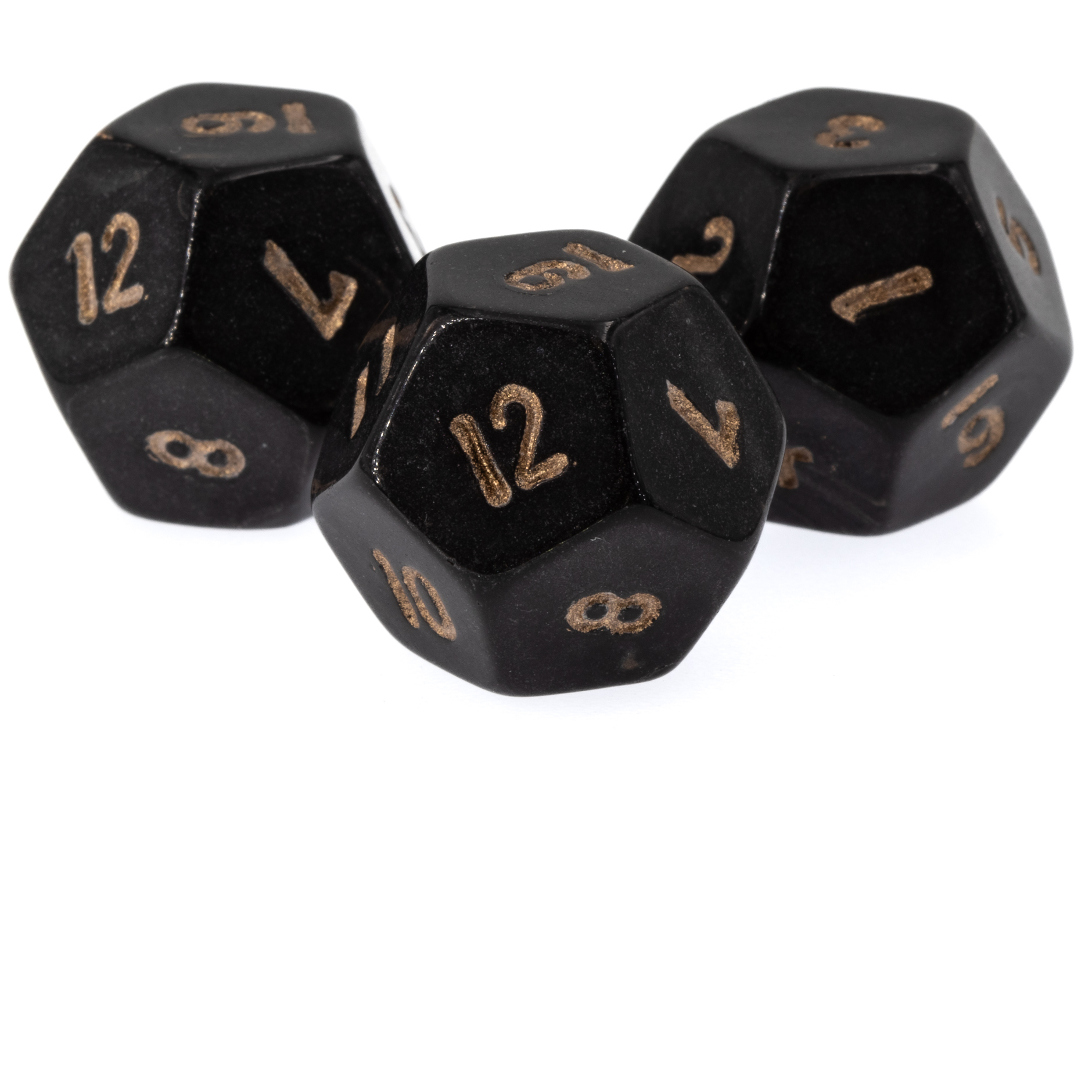 W12 Würfel in dunkelgrau / beigegold Satt