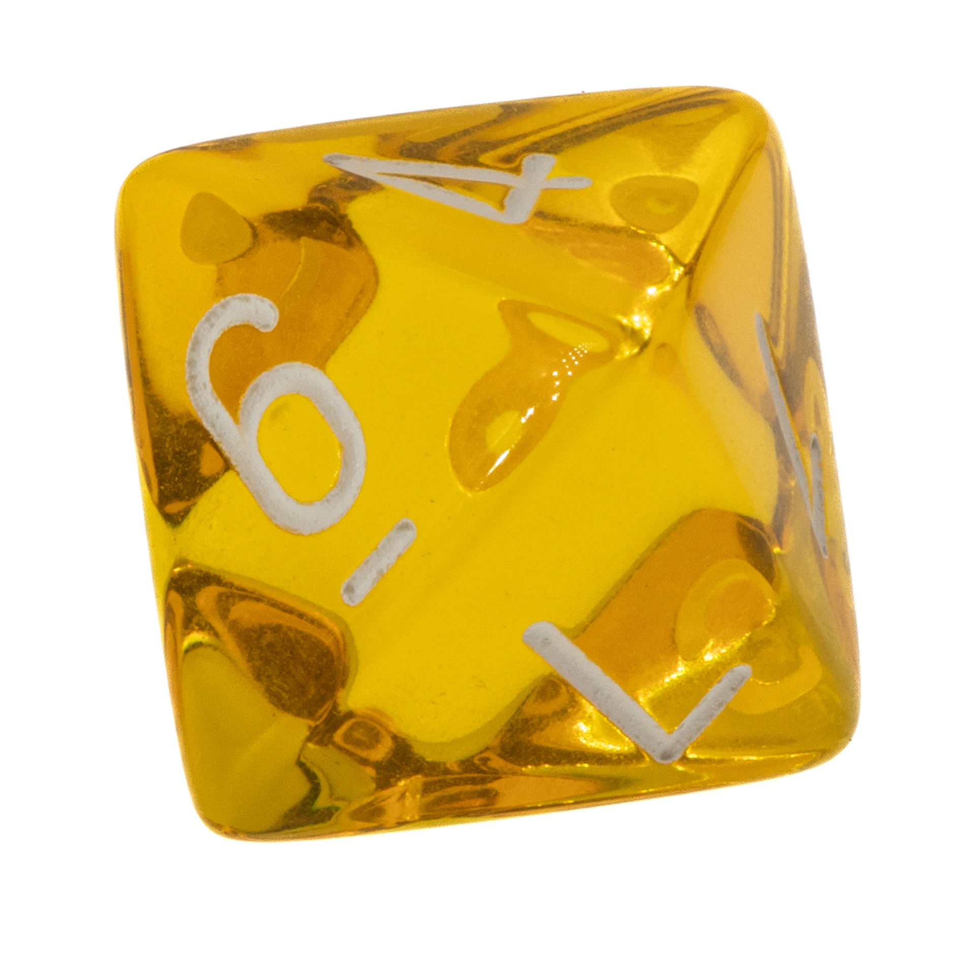 W8 dice in gelb transparent / weiß Transparent