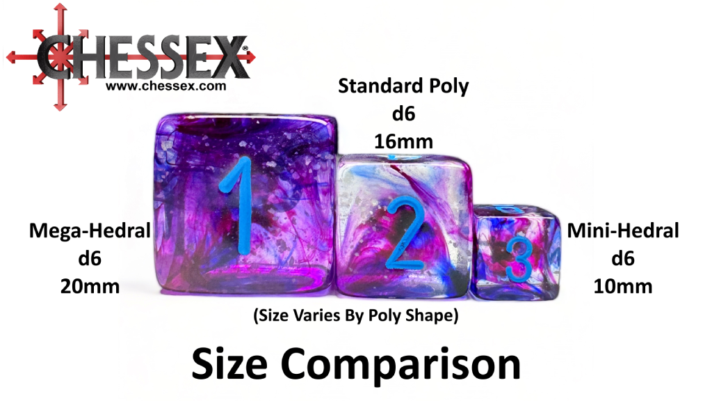 Mega-hedral™  Scarab® Polyhedral Scarlet / Gold 7-Würfel Set