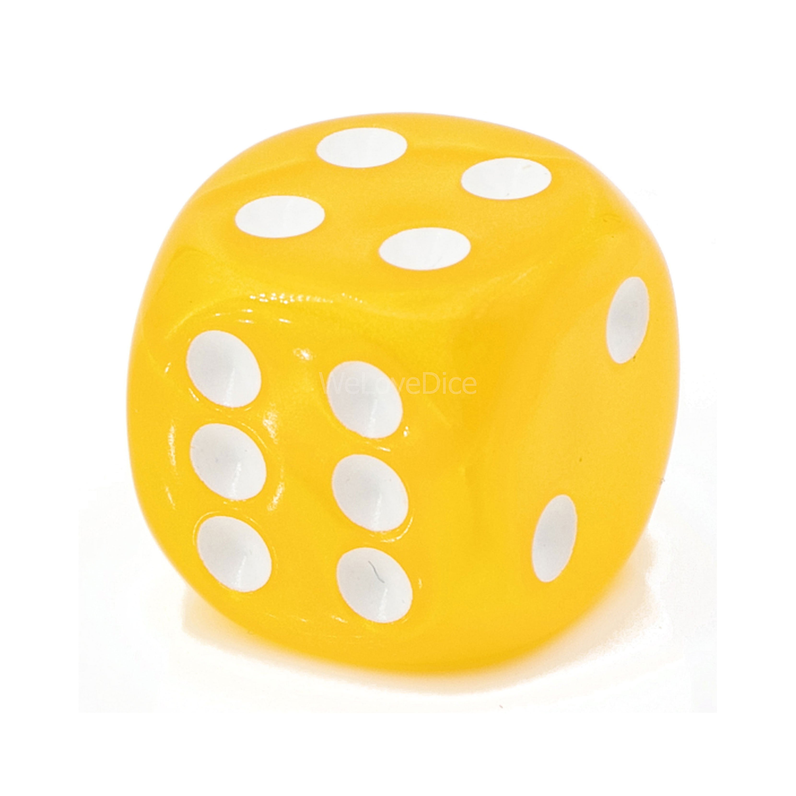 20mm Würfel in gelb / weiß Seide