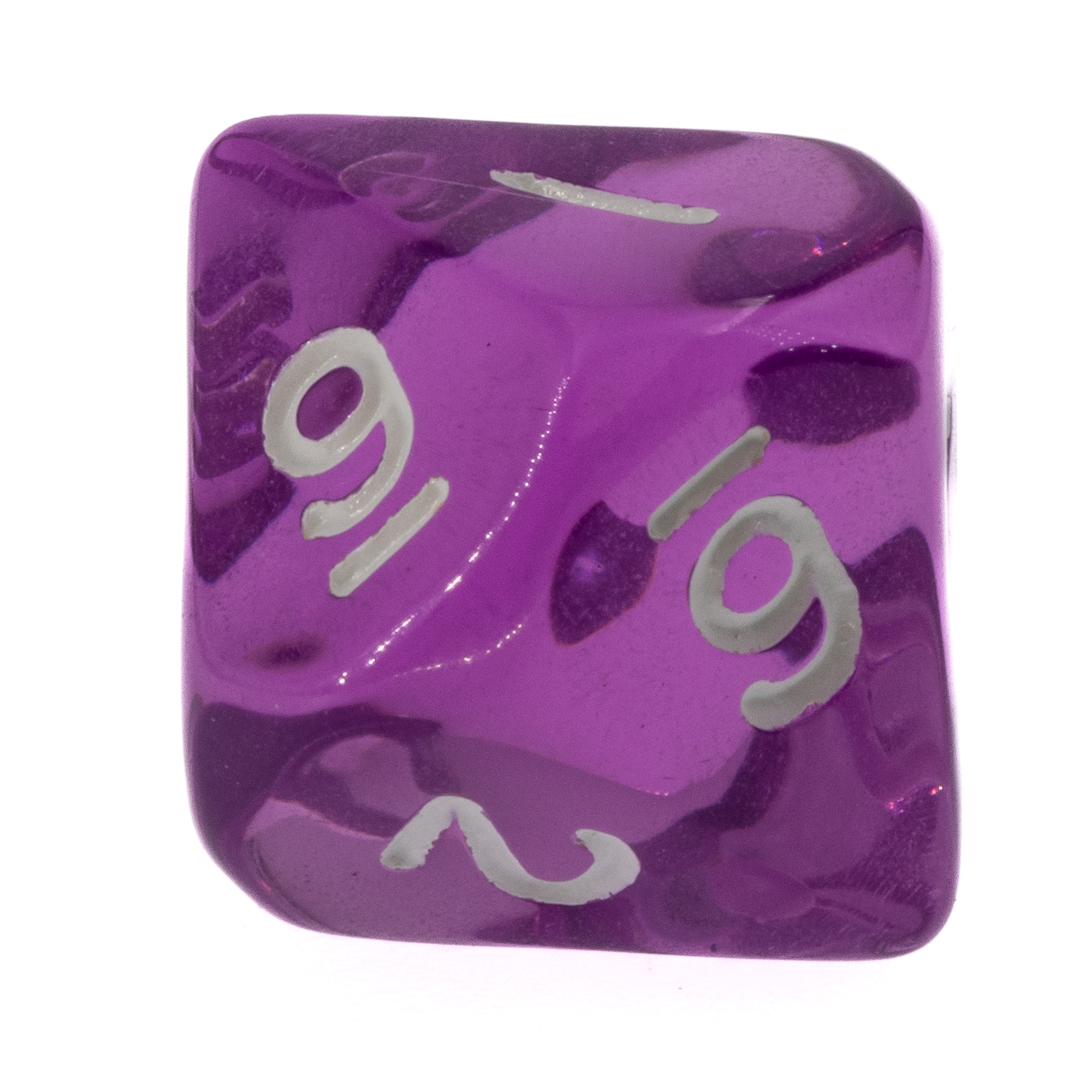 W10 Würfel in flieder / weiß Transparent