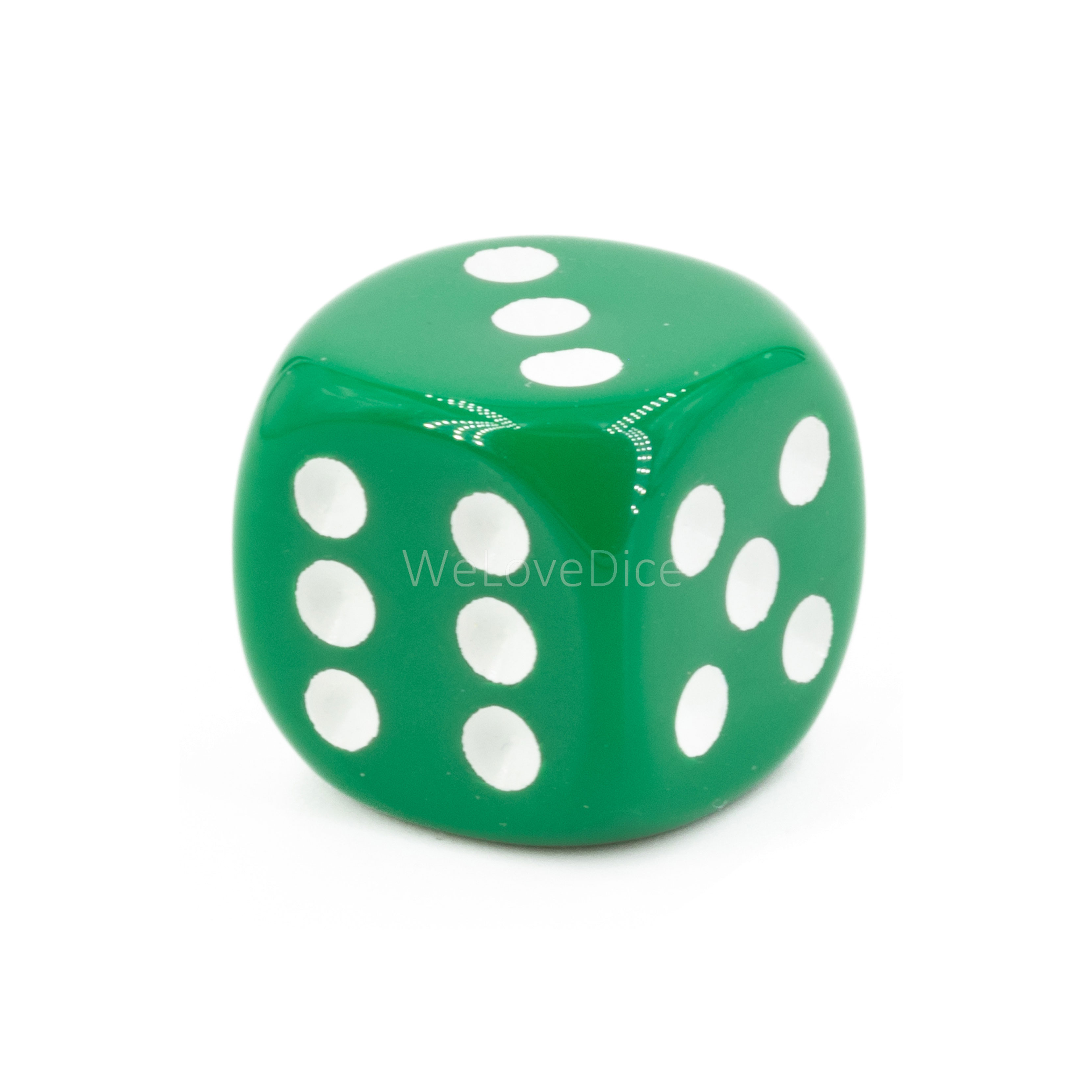 18mm Würfel in grün / weiß Satt