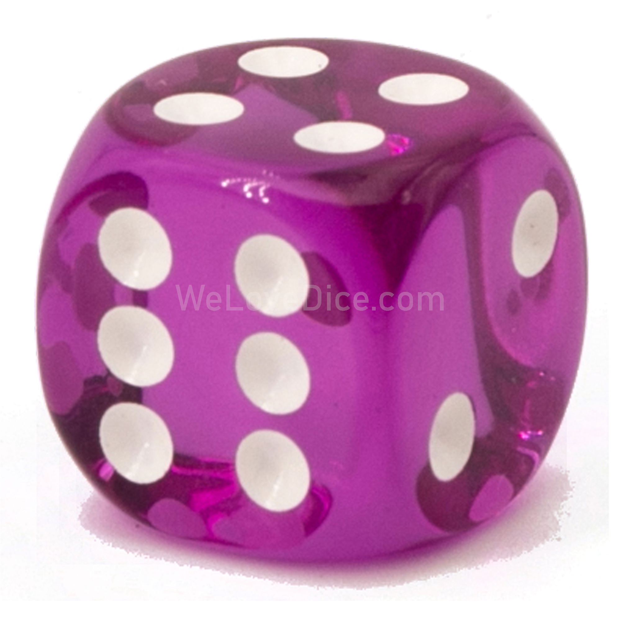 25mm Würfel in flieder / weiß Transparent