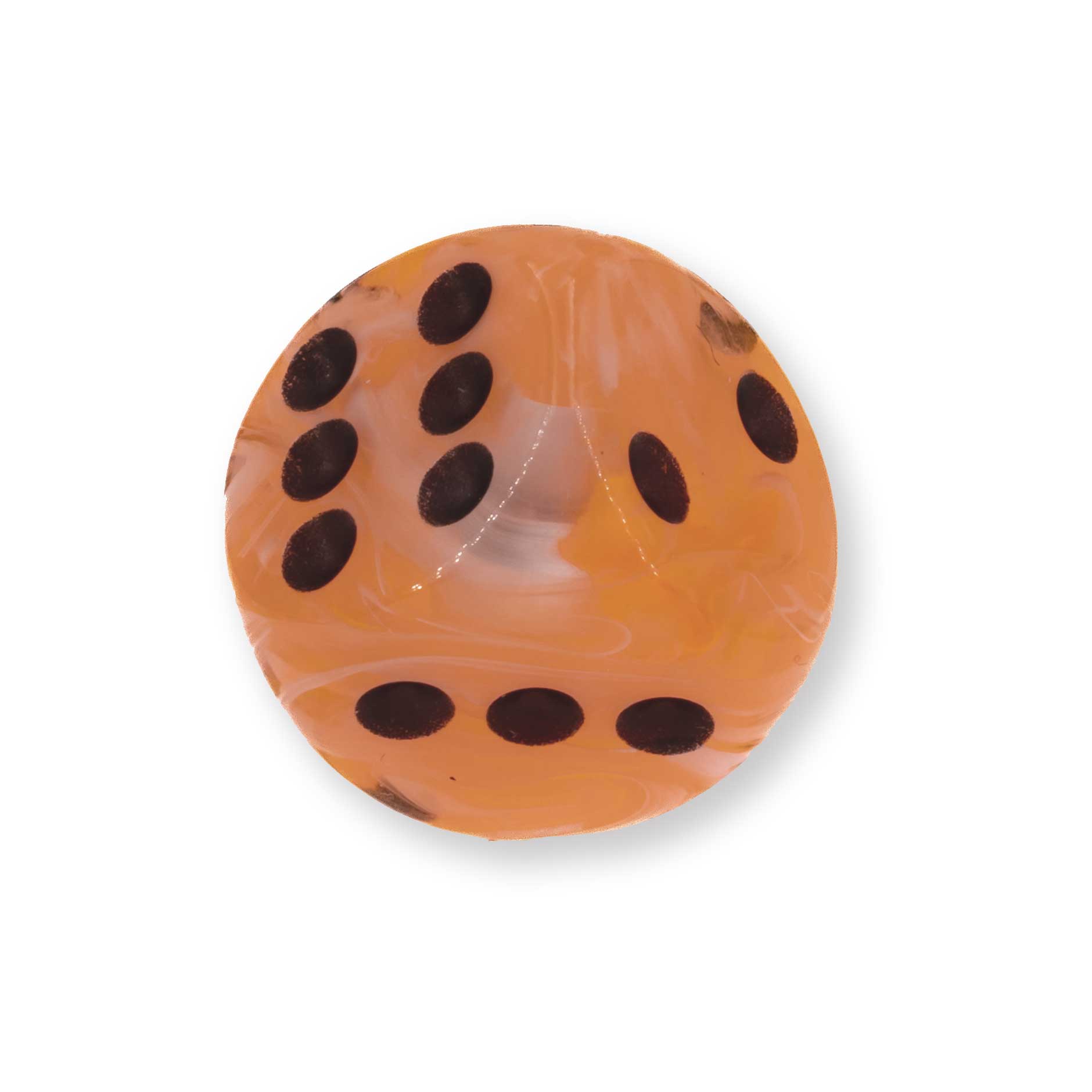 16mm Würfel in apricot / schwarz Marmor