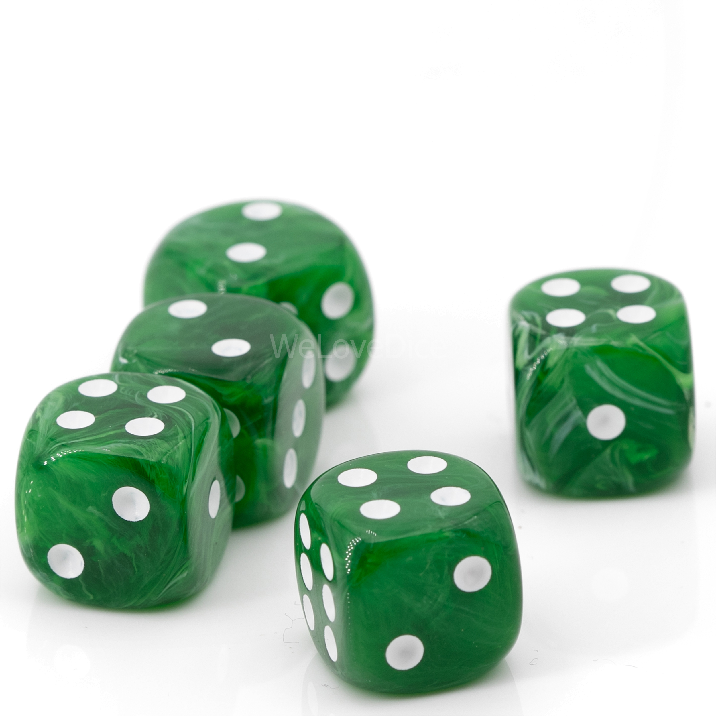 25mm Würfel in grün / weiß Marmor