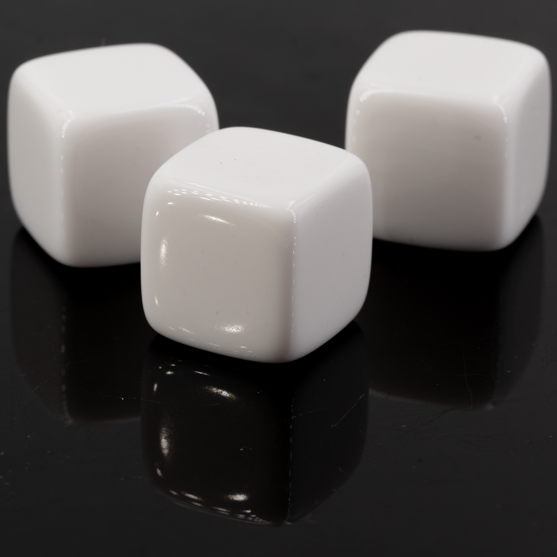 20mm Blanko Würfel in weiss Satt