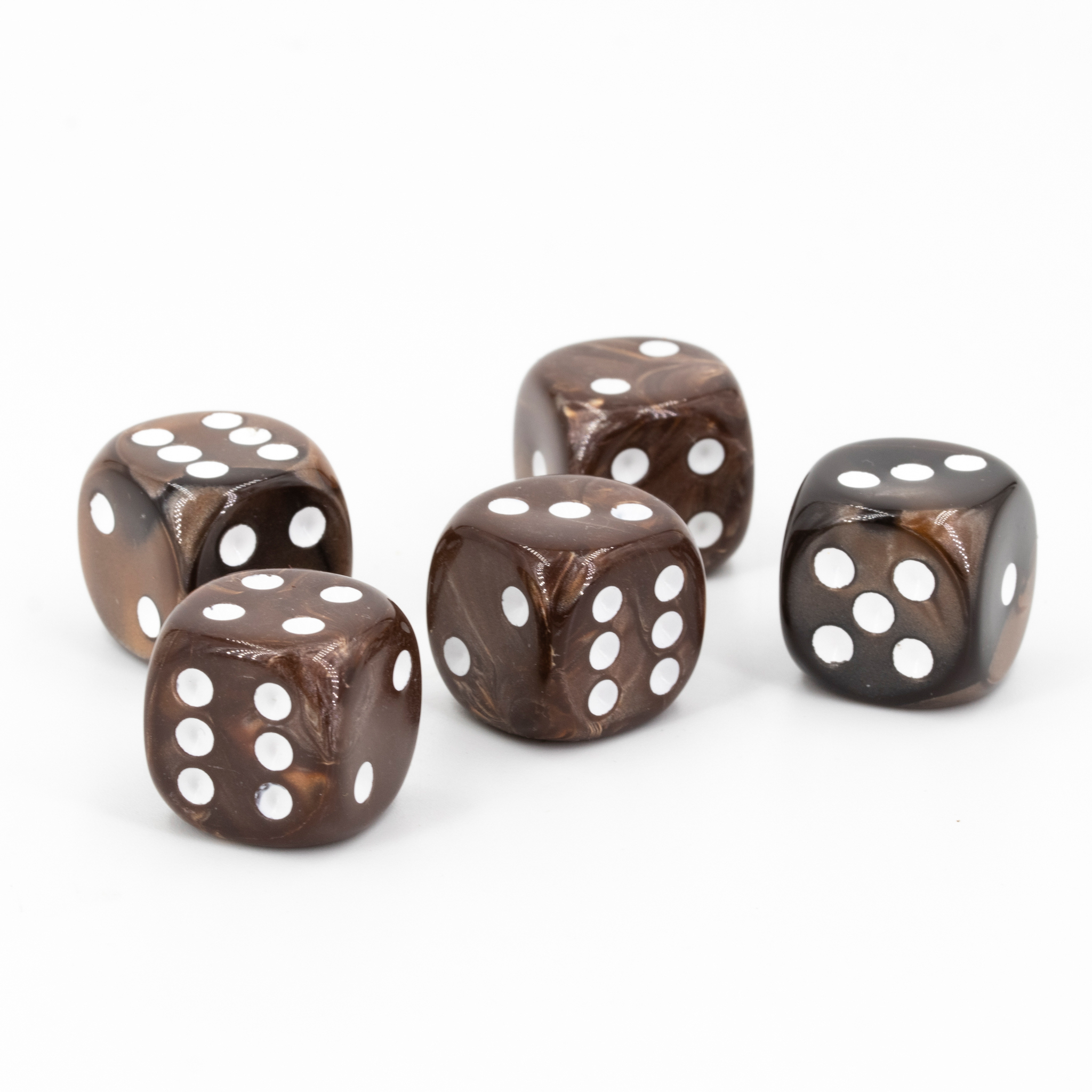 20mm Würfel in braun / weiß Seide